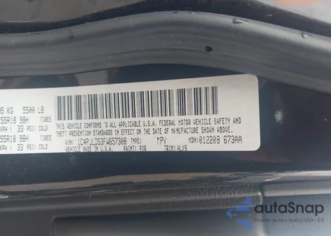 2015 Jeep Cherokee Limited z USA, uszkodzony, nr VIN 1C4PJLDS3FW657308